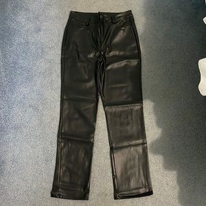 Black leather pants